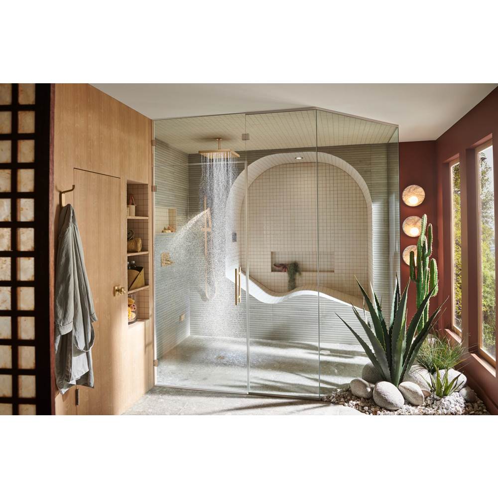 Universal Showering Linear Square Slide Bar With Hose