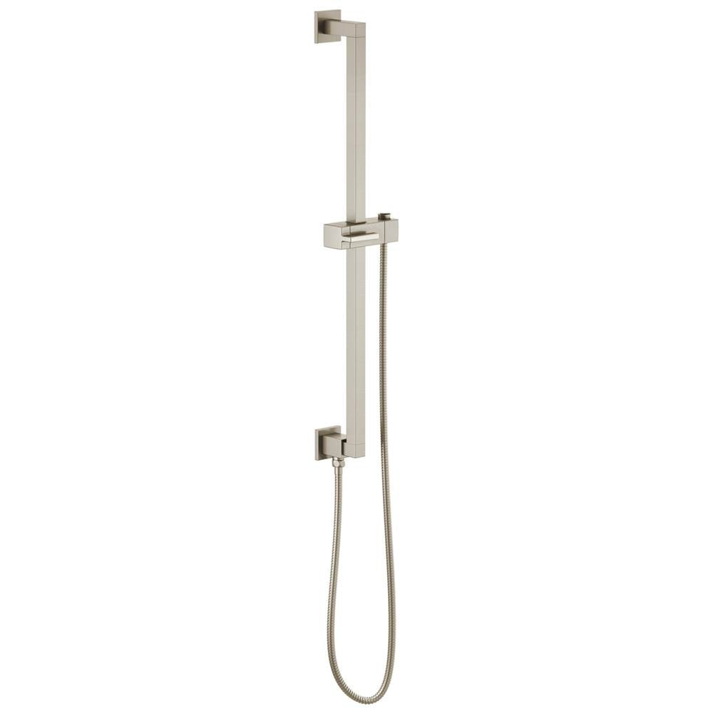 Brizo - Universal Showering Linear Square Slide Bar With Hose - Luxe Nickel