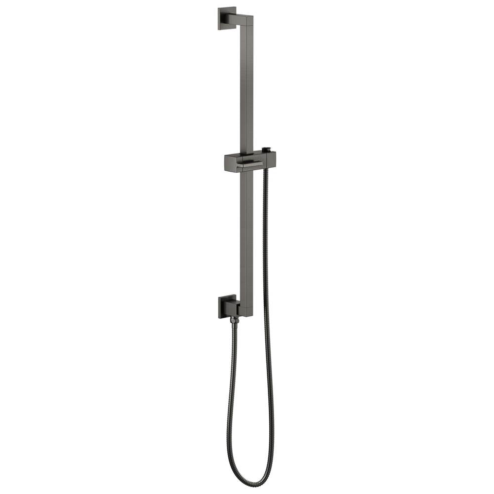 Brizo - Universal Showering Linear Square Slide Bar With Hose - Luxe Steel