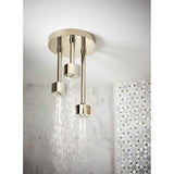 Universal Showering Linear Round Single-Function H2Okinetic Pendant Raincan Shower Head