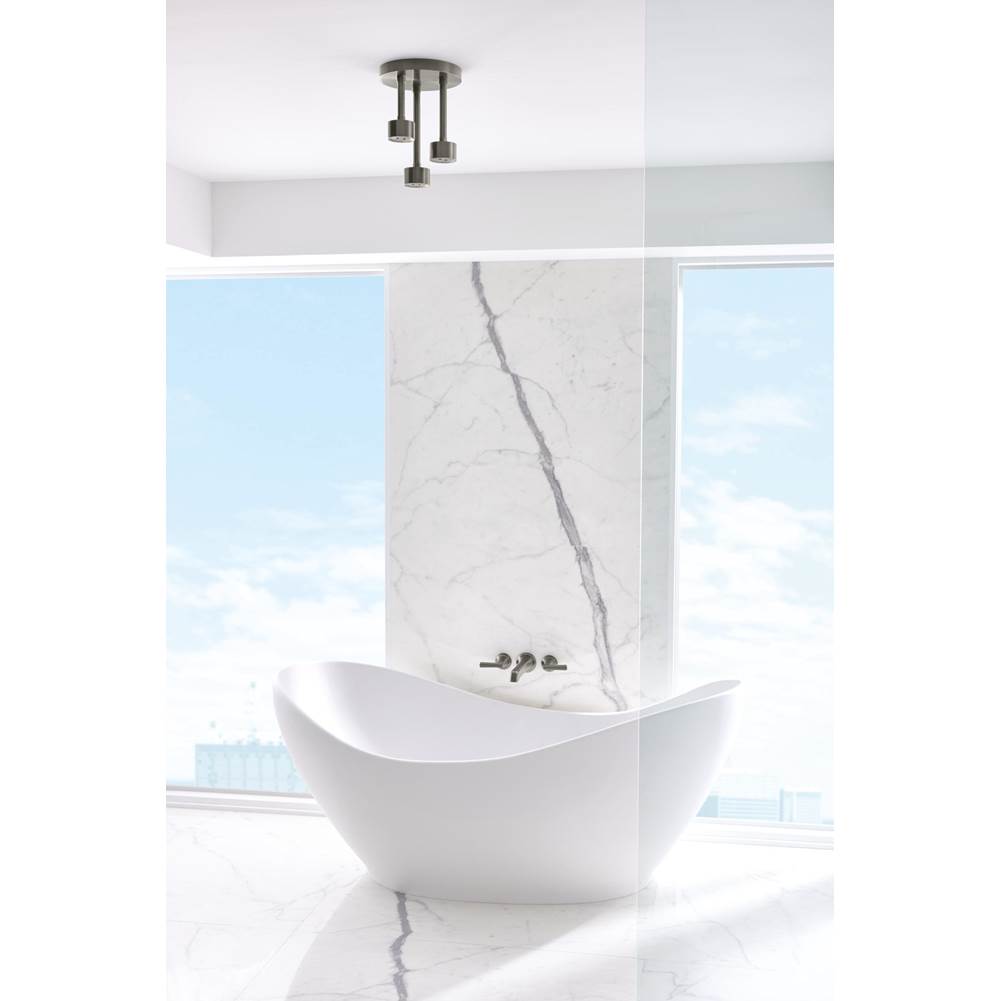 Universal Showering Linear Round Single-Function H2Okinetic Pendant Raincan Shower Head