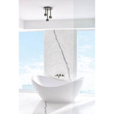 Universal Showering Linear Round Single-Function H2Okinetic Pendant Raincan Shower Head