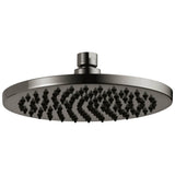 Brizo - AllariaE 8'' Linear Round Single-Function Raincan Shower Head - 2.5 GPM - Brilliance Black Onyx