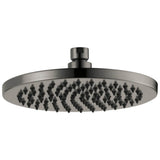 Brizo - Universal Showering 8'' Linear Round Single-Function Raincan Shower Head - 2.5 GPM - Luxe Steel