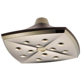 Brizo - Charlotte H2OKineticSquare Raincan Showerhead - Cocoa Bronze  With  Polished Nickel