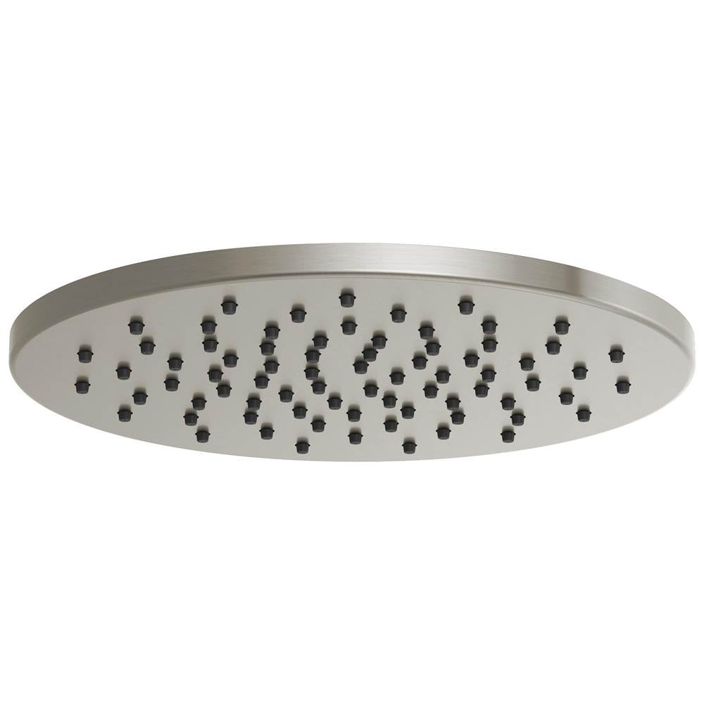 Brizo - Universal Showering 12'' Linear Round Single-Function Raincan Shower Head - 1.75 GPM - Luxe Nickel