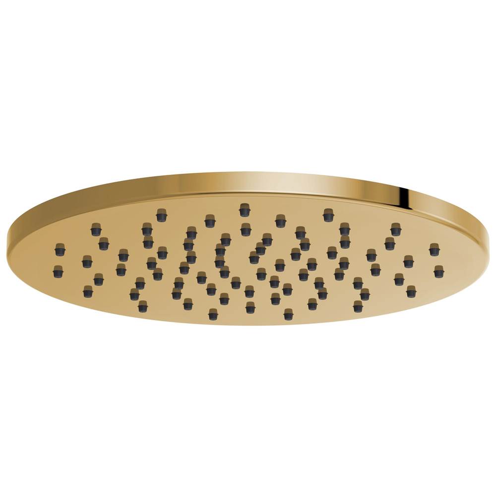 Brizo - Universal Showering 12'' Linear Round Single-Function Raincan Shower Head - 1.75 GPM - Polished Gold