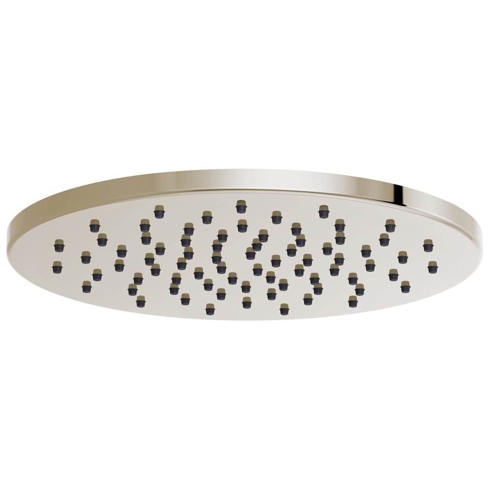 Brizo - Universal Showering 12'' Linear Round Single-Function Raincan Shower Head - 1.75 GPM - Polished Nickel