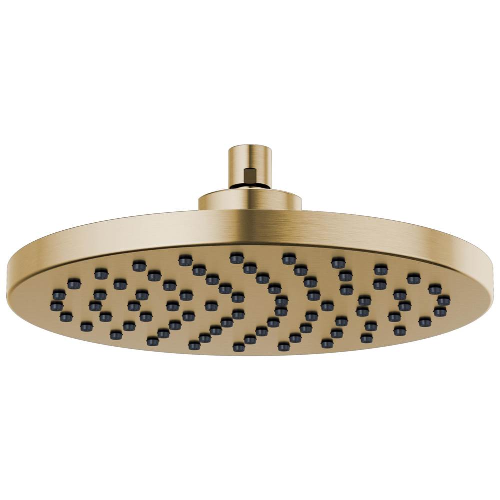 Brizo - Universal Showering 10'' Linear Round Single-Function Raincan Shower Head - 1.75 GPM - Luxe Gold