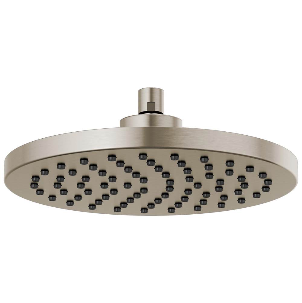 Brizo - Universal Showering 10'' Linear Round Single-Function Raincan Shower Head - 1.75 GPM - Luxe Nickel