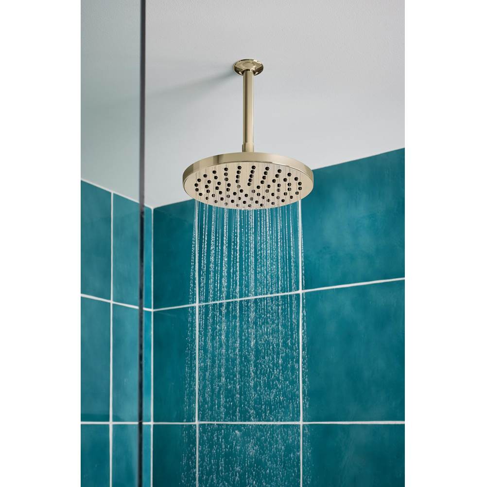 Universal Showering 10'' Linear Round Single-Function Raincan Shower Head - 1.75 GPM