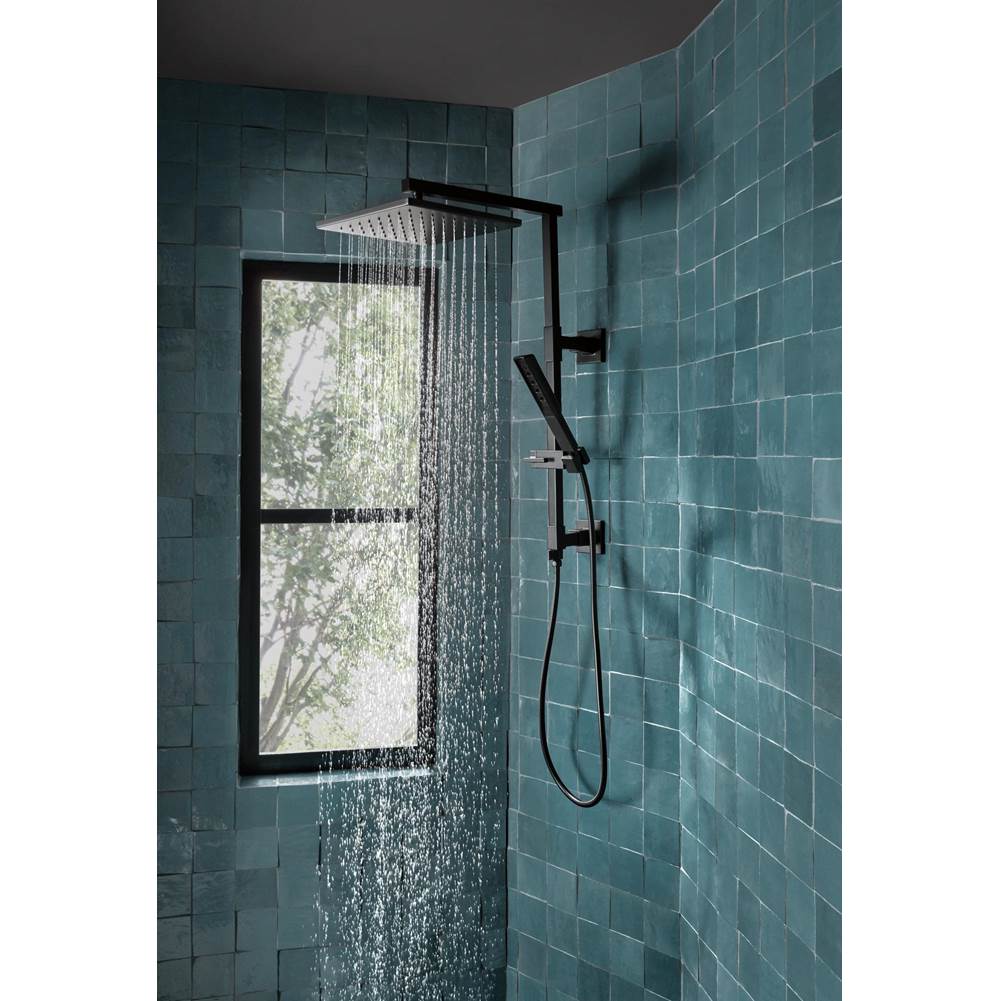 Universal Showering 12'' Linear Square Single-Function Raincan Shower Head - 1.75 GPM