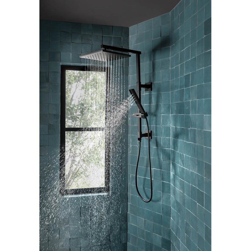 Universal Showering 12'' Linear Square Single-Function Raincan Shower Head - 1.75 GPM