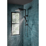 Universal Showering 12'' Linear Square Single-Function Raincan Shower Head - 1.75 GPM