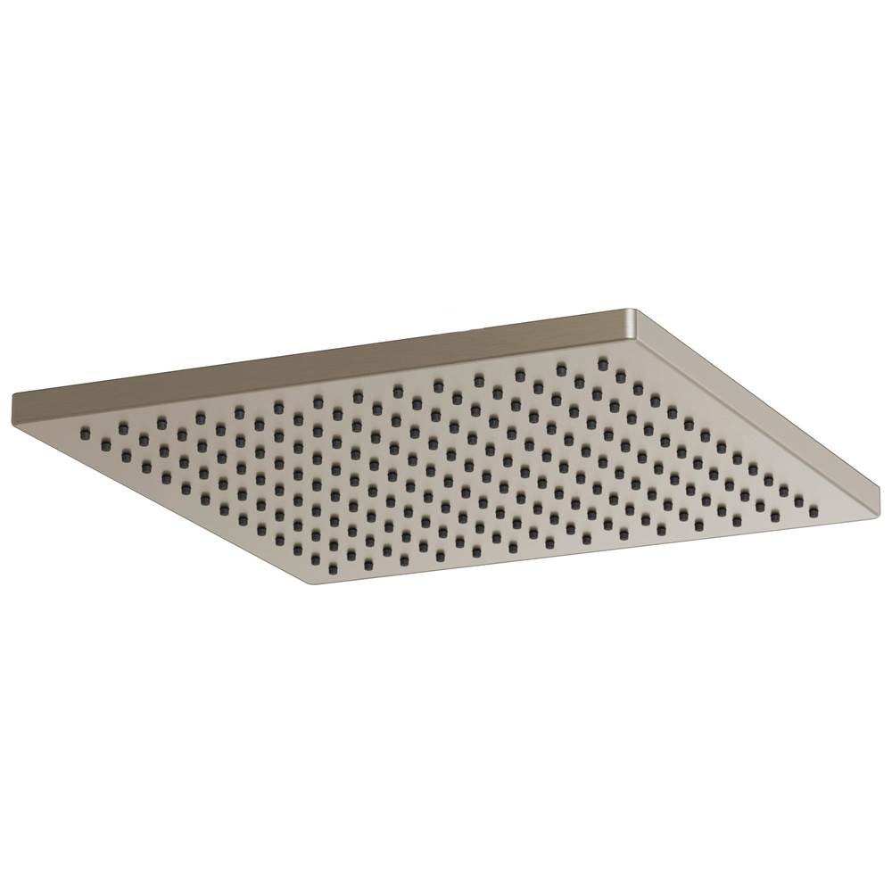 Brizo - Universal Showering 12'' Linear Square Single-Function Raincan Shower Head - 2.5 GPM - Brushed Nickel