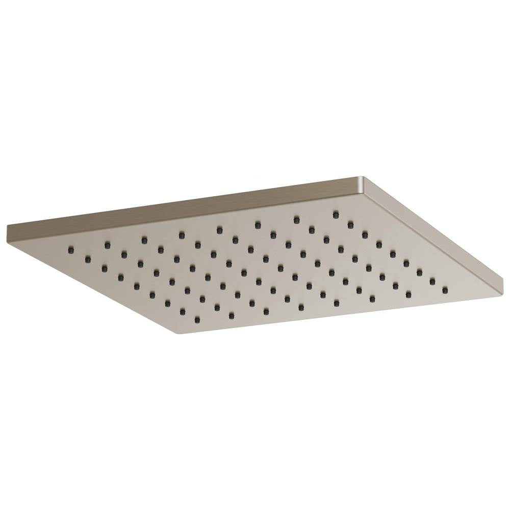 Brizo - Universal Showering 12'' Linear Square Single-Function Raincan Shower Head - 1.75 GPM - Brushed Nickel