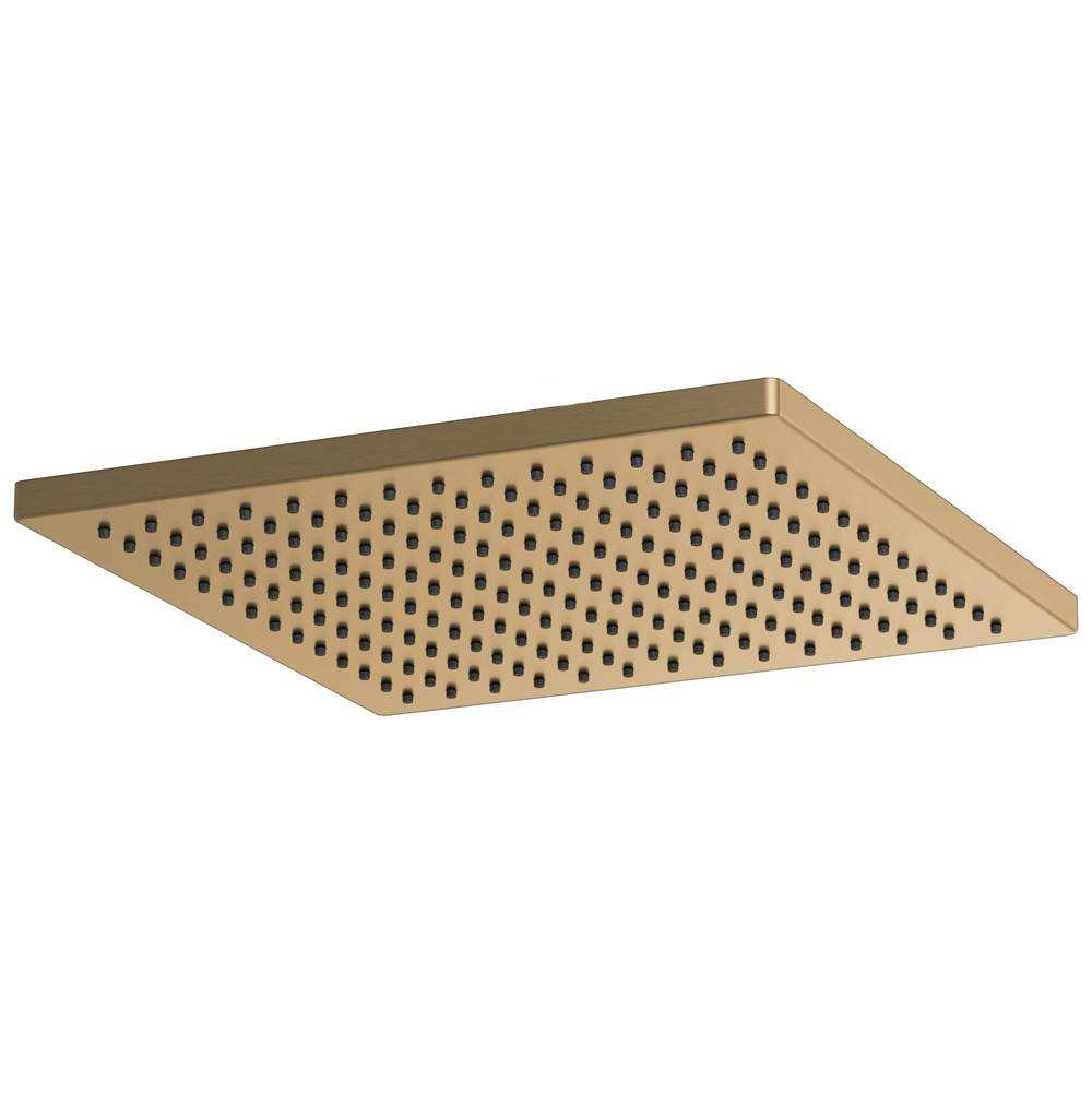 Brizo - Universal Showering 12'' Linear Square Single-Function Raincan Shower Head - 2.5 GPM - Luxe Gold