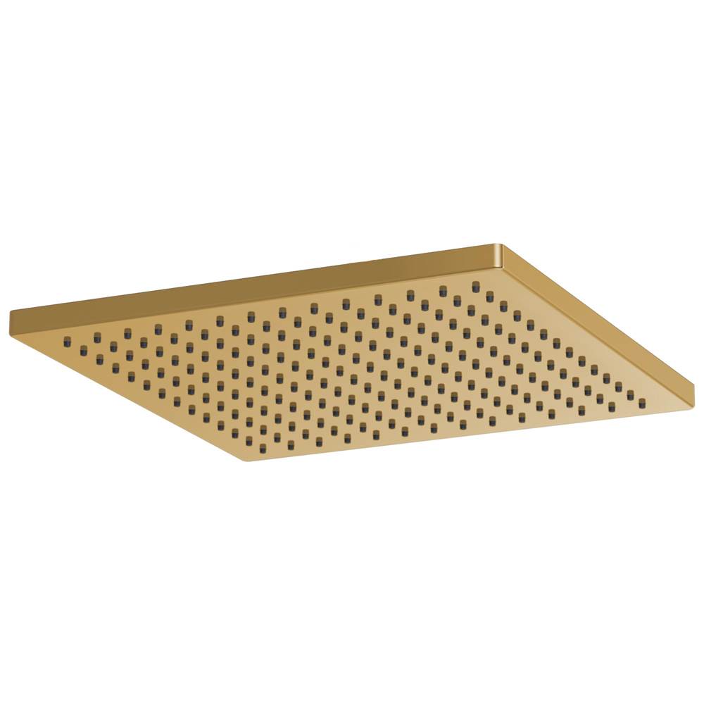 Brizo - Universal Showering 12'' Linear Square Single-Function Raincan Shower Head - 2.5 GPM - Polished Gold