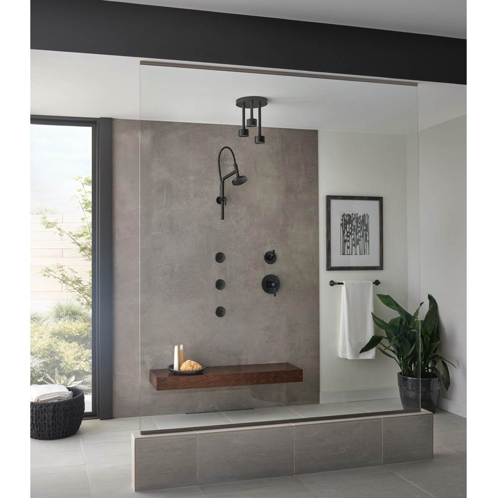 Universal Showering 10 7/16'' Linear Round Slide Bar Shower Arm And Flange