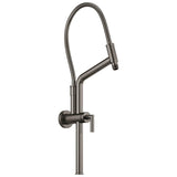 Brizo - Universal Showering 10 7/16'' Linear Round Slide Bar Shower Arm And Flange - Brilliance Black Onyx
