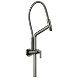 Brizo - Universal Showering 10 7/16'' Linear Round Slide Bar Shower Arm And Flange - Luxe Steel