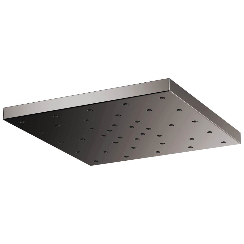 Brizo - Universal Showering 14'' Linear Square H2OKineticSingle-Function Raincan Shower Head 2.5 GPM - Brilliance Black Onyx