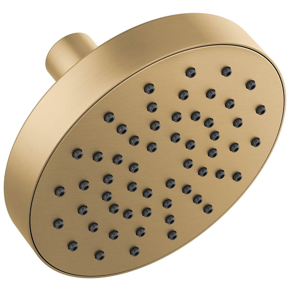 Brizo - Universal Showering 5'' Linear Round Single-Function Wall Mount Shower Head - 1.75 GPM - Luxe Gold