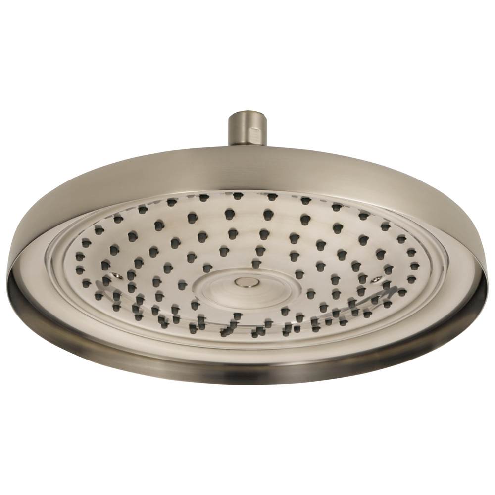 Brizo - Universal Showering 11'' Classic Round Single-Function Raincan Shower Head - 2.5 GPM - Brushed Nickel