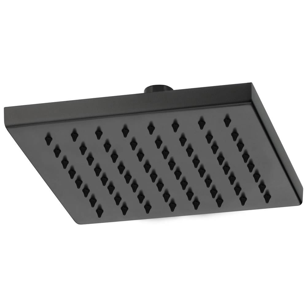 Brizo - Universal Showering 8'' Linear Square Single-Function Raincan Shower Head - 1.75 GPM - Matte Black