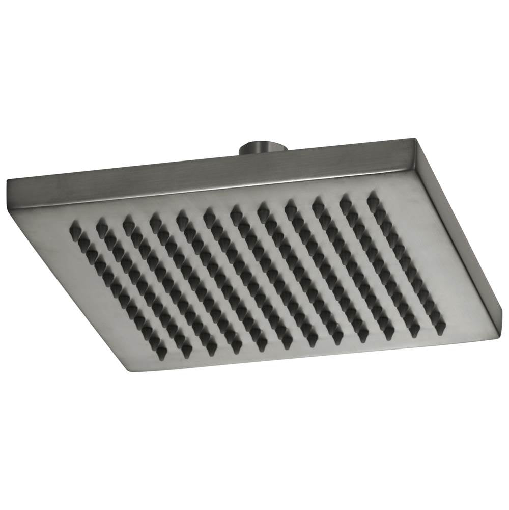 Brizo - Universal Showering 8'' Linear Square Single-Function Raincan Shower Head - 2.5 GPM - Luxe Steel