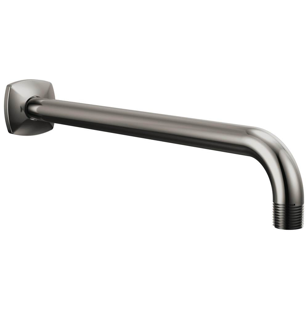 Brizo - AllariaE 13'' Wall Mount Shower Arm and Flange - Brilliance Black Onyx
