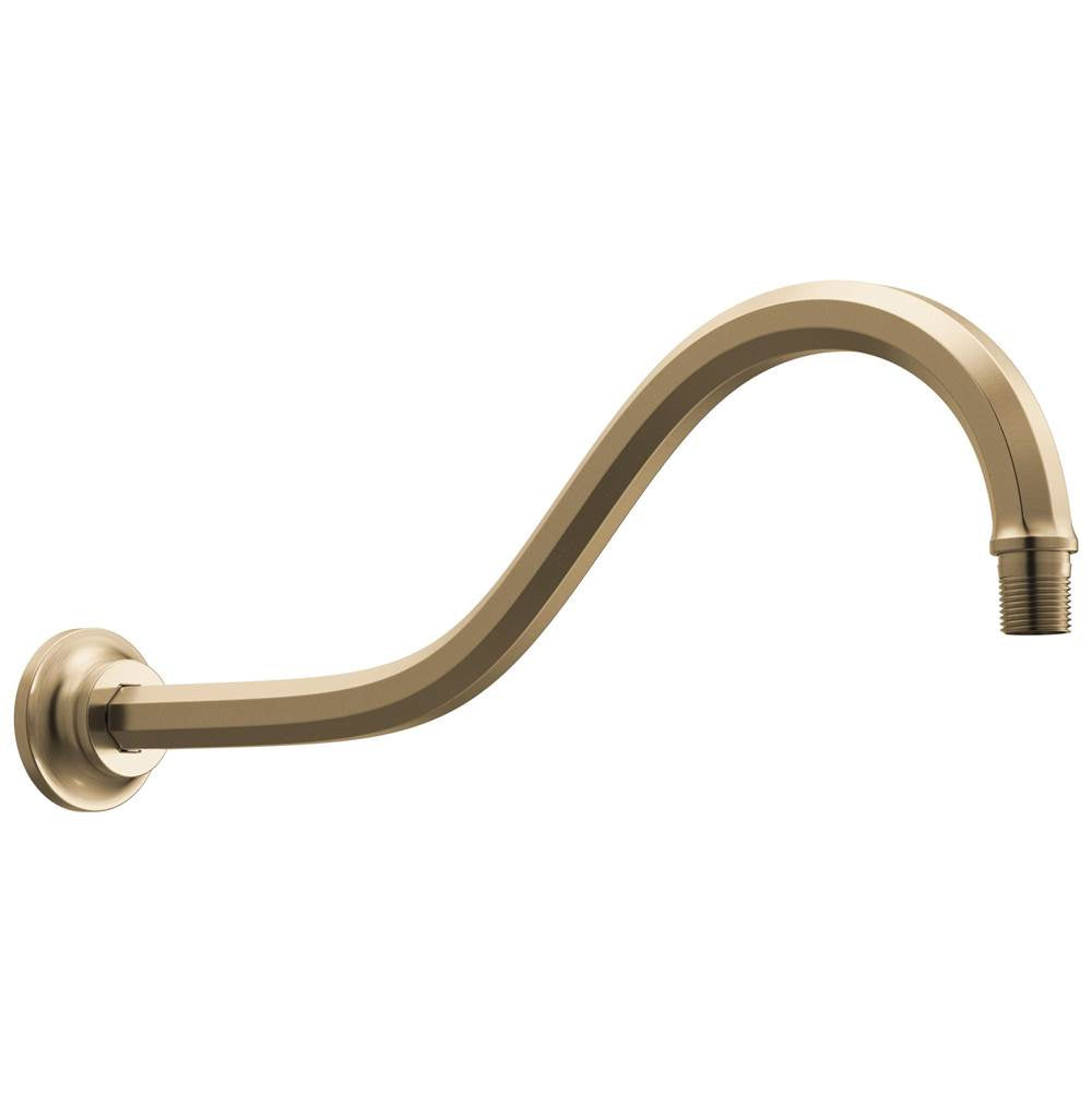 Brizo - BeauclereE 16'' Shower Arm and Flange - Luxe Gold