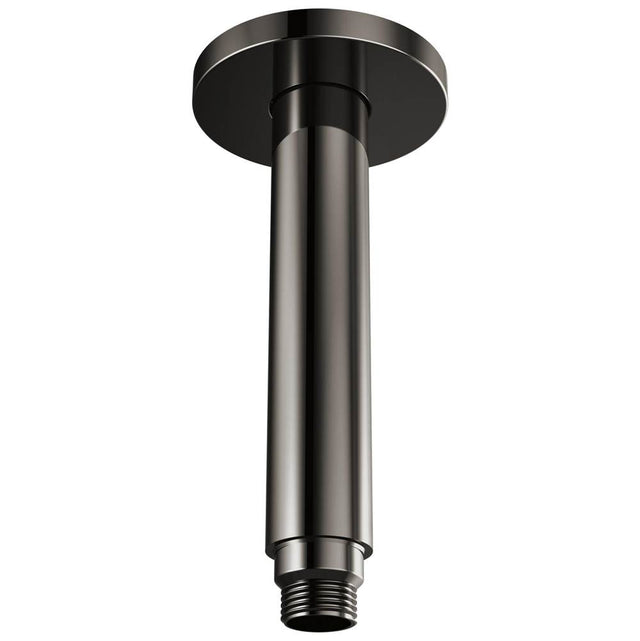 Brizo - Kintsu 6'' Dual Waterway Ceiling Mount Shower Arm and Flange - Brilliance Black Onyx