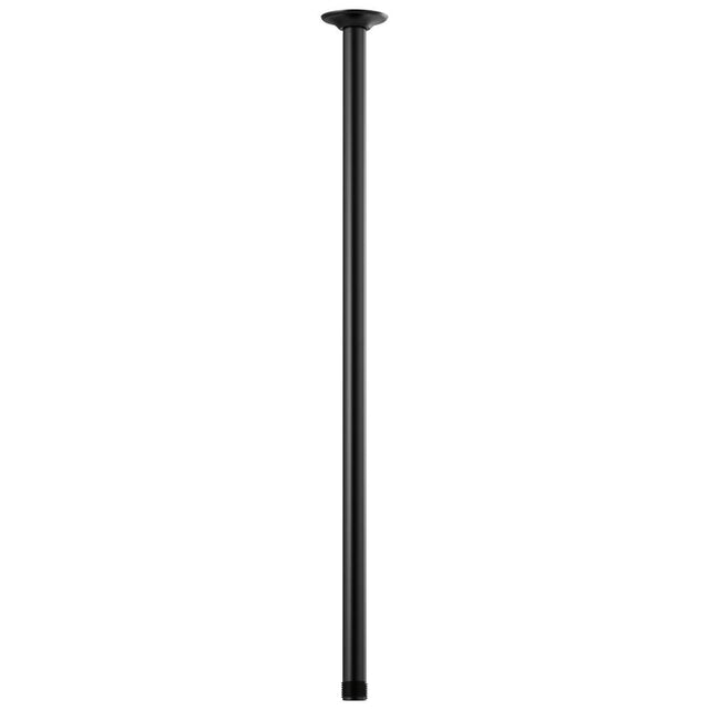 Brizo - Universal Showering 24'' Ceiling Mount Shower Arm And Round Flange - Matte Black