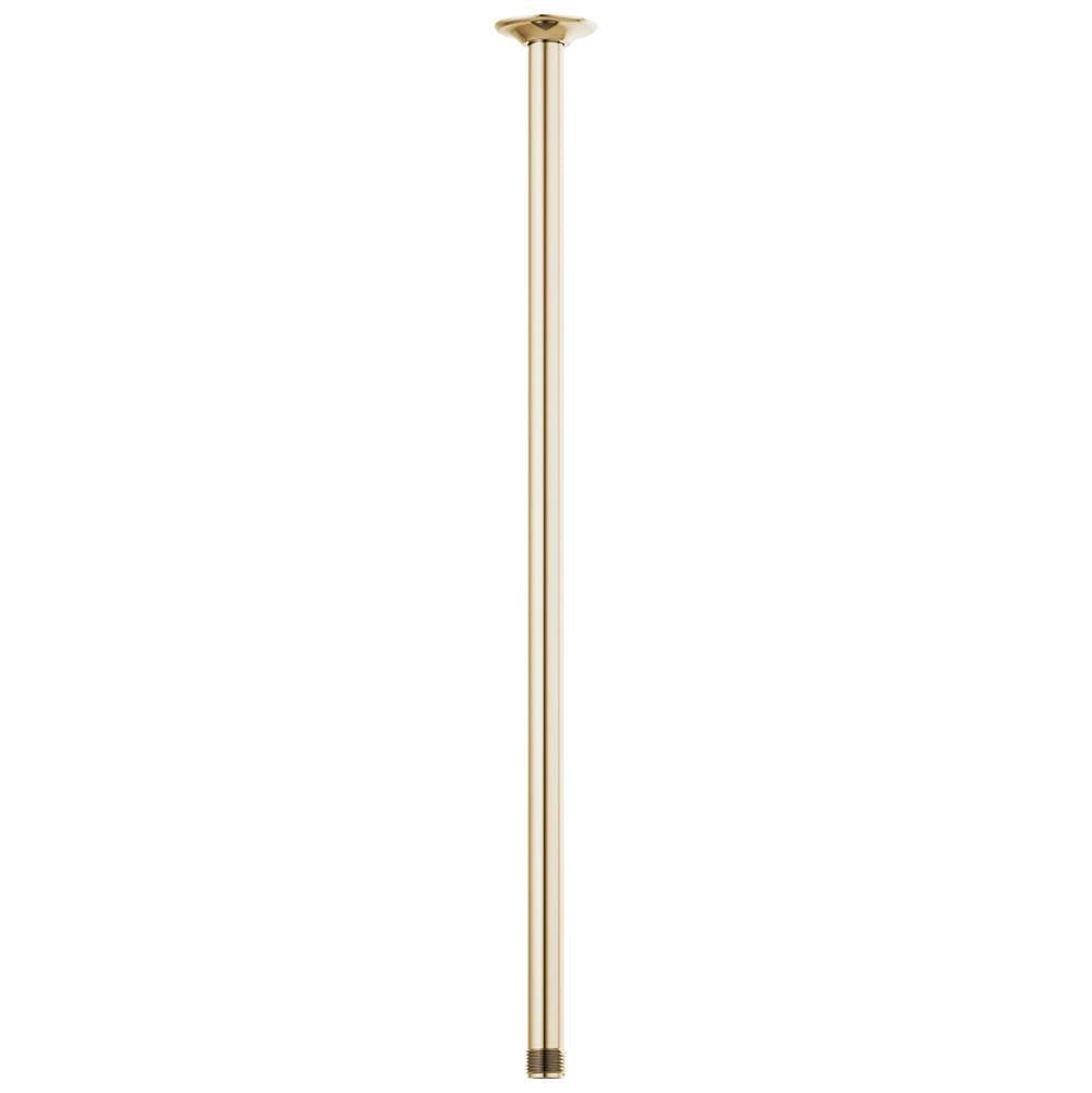 Brizo - Universal Showering 24'' Ceiling Mount Shower Arm And Round Flange - Polished Gold