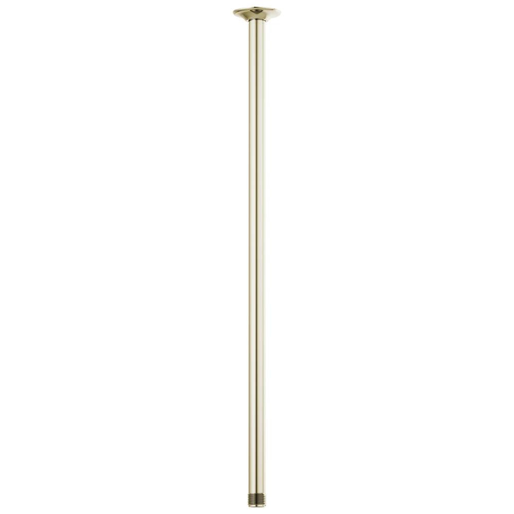 Brizo - Universal Showering 24'' Ceiling Mount Shower Arm And Round Flange - Polished Nickel
