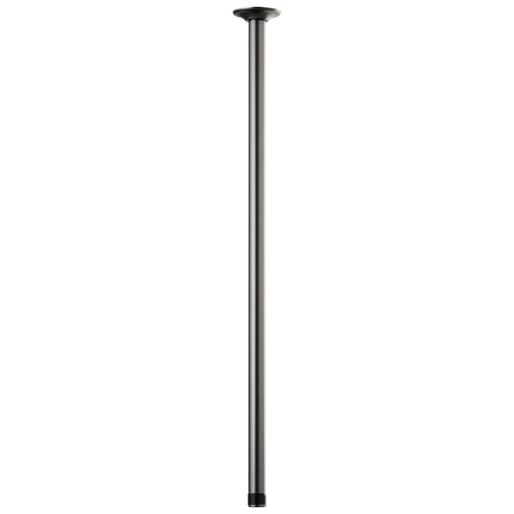 Brizo - Universal Showering 24'' Ceiling Mount Shower Arm And Round Flange - Luxe Steel
