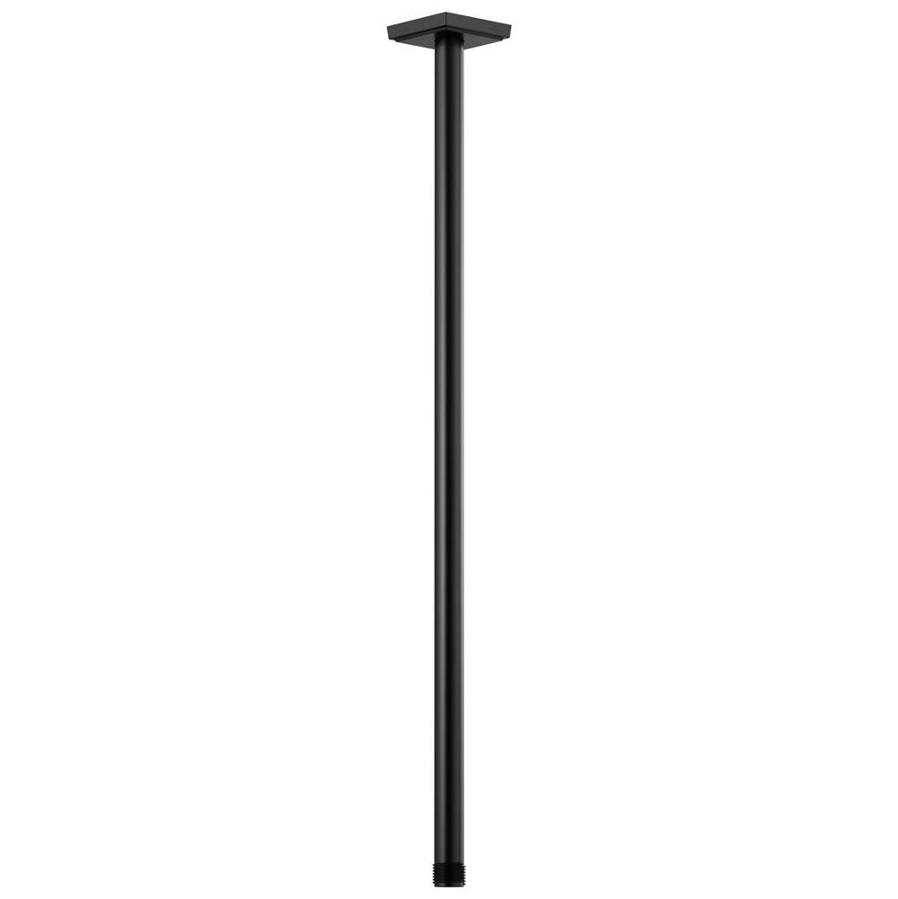 Brizo - Universal Showering 24'' Ceiling Mount Shower Arm And Square Flange - Matte Black