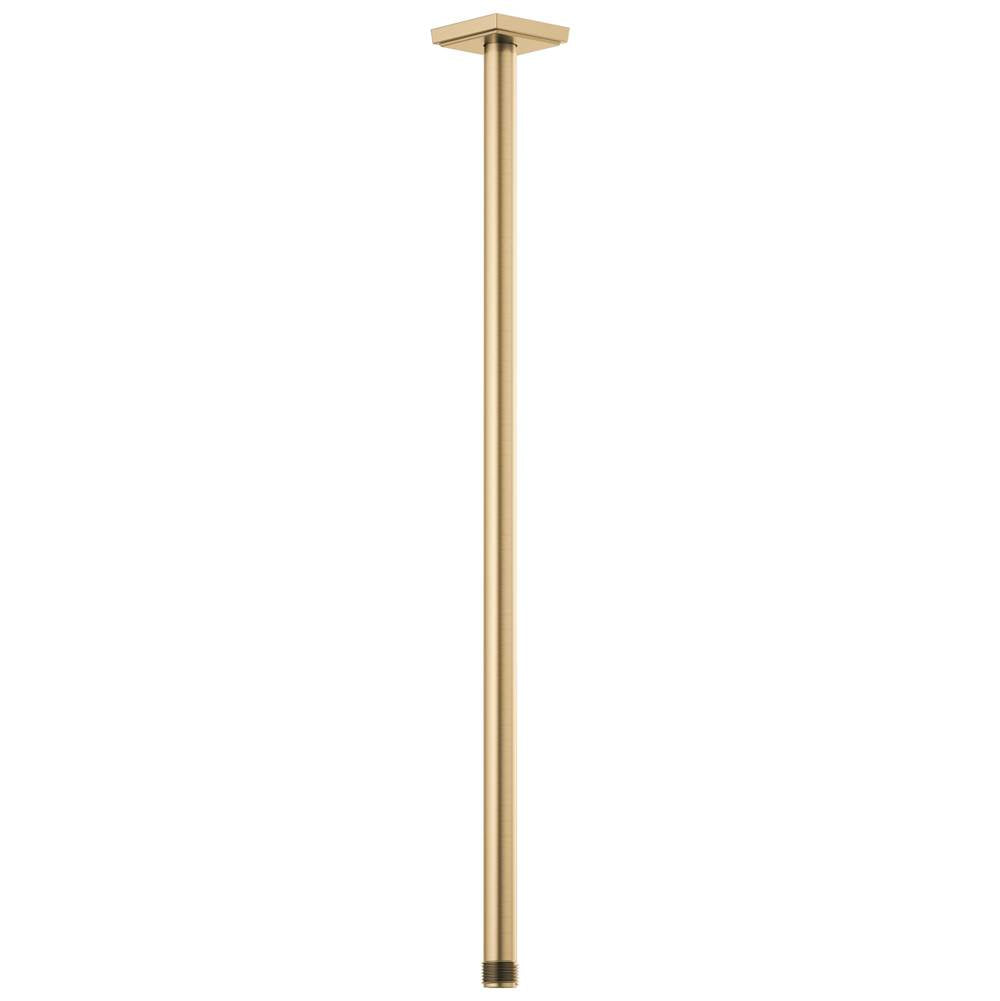 Brizo - Universal Showering 24'' Ceiling Mount Shower Arm And Square Flange - Luxe Gold