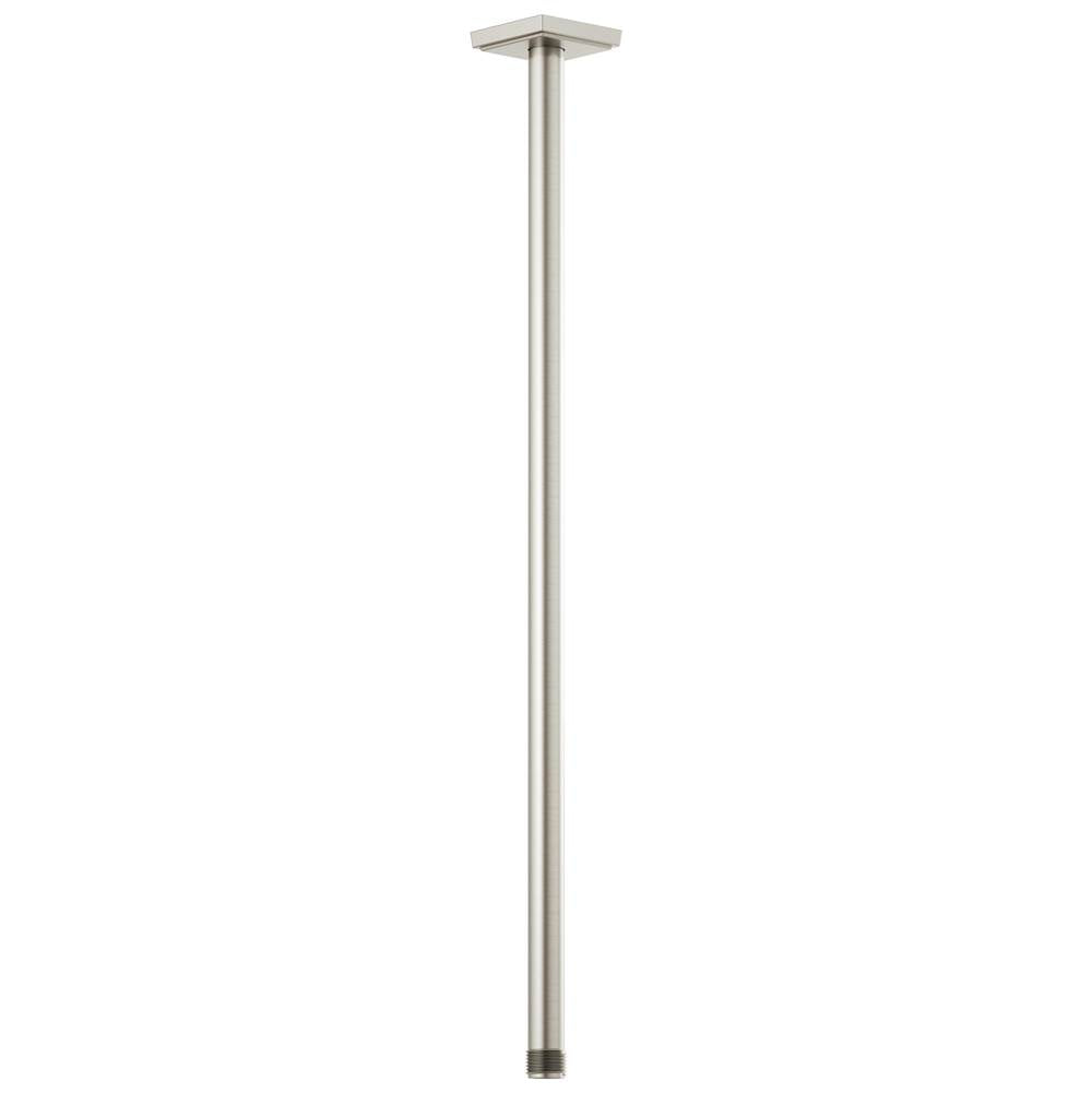 Brizo - Universal Showering 24'' Ceiling Mount Shower Arm And Square Flange - Luxe Nickel