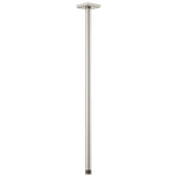 Brizo - Universal Showering 24'' Ceiling Mount Shower Arm And Square Flange - Luxe Nickel