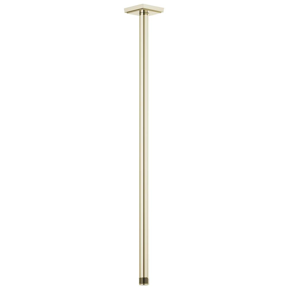 Brizo - Universal Showering 24'' Ceiling Mount Shower Arm And Square Flange - Polished Nickel