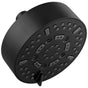 Brizo - Universal Showering 5'' Linear Round H2Okinetic Multi-Function Wall Mount Shower Head - 1.75 GPM - Matte Black