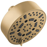 Brizo - Universal Showering 5'' Linear Round H2Okinetic Multi-Function Wall Mount Shower Head - 2.5 GPM - Luxe Gold
