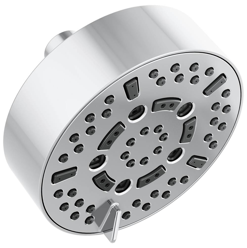 Brizo - Universal Showering 5'' Linear Round H2Okinetic Multi-Function Wall Mount Shower Head - 1.75 GPM - Chrome