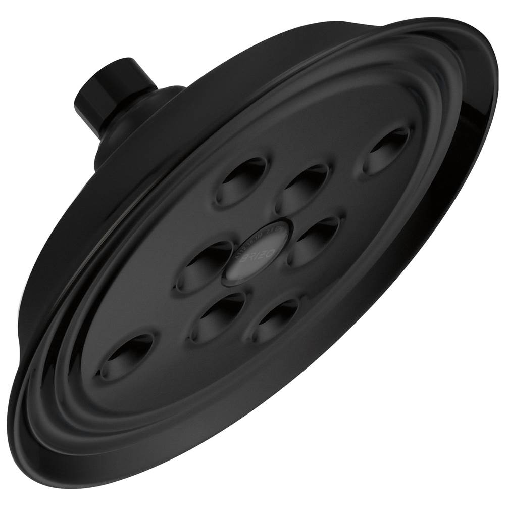Brizo - Universal Showering 7'' Classic Round H2Okinetic<sup></sup> Single Function Wall Mount Showerhead - Matte Black