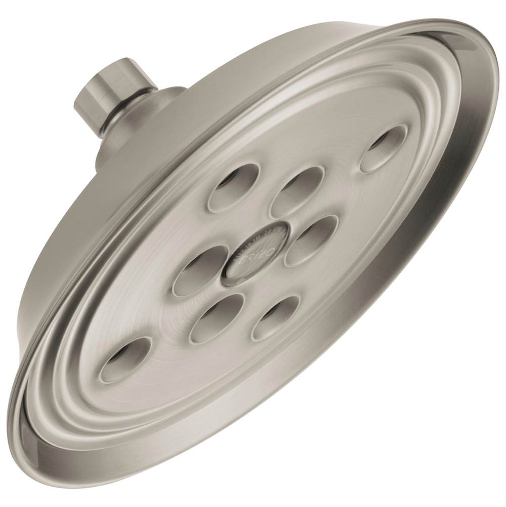 Brizo - Universal Showering 7'' Classic Round H2Okinetic<sup></sup> Single Function Wall Mount Showerhead - Luxe Nickel