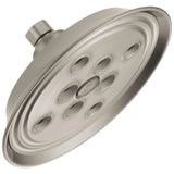 Brizo - Universal Showering 7'' Classic Round H2Okinetic<sup></sup> Single Function Wall Mount Showerhead - Luxe Nickel
