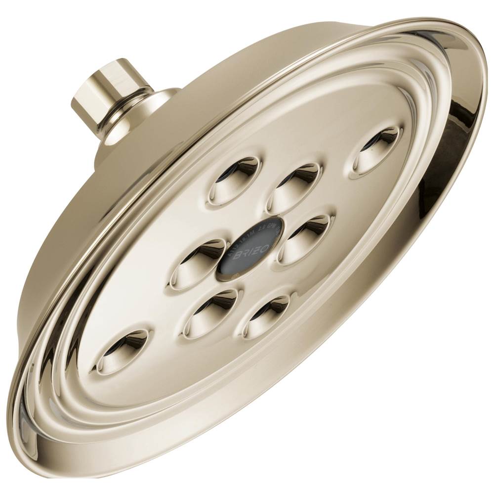 Brizo - Universal Showering 7'' Classic Round H2Okinetic<sup></sup> Single Function Wall Mount Showerhead - Polished Nickel