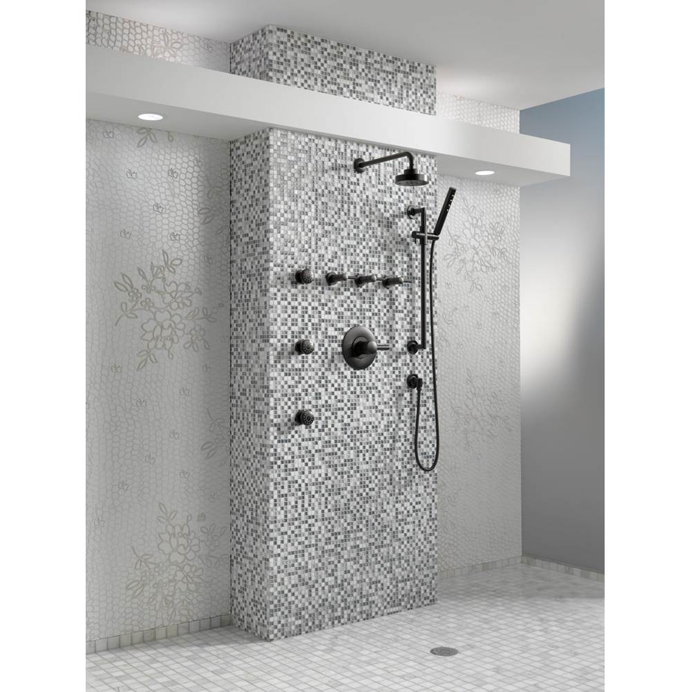 Universal Showering 5'' Linear Round H2Okinetic<sup></sup> Single Function Wall Mount Showerhead